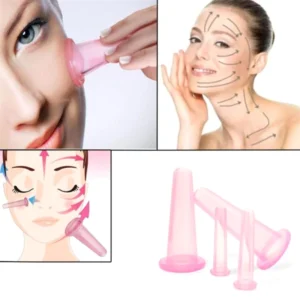 2Pcs Silicone Cupping Suction Can Vacuum Face Massage